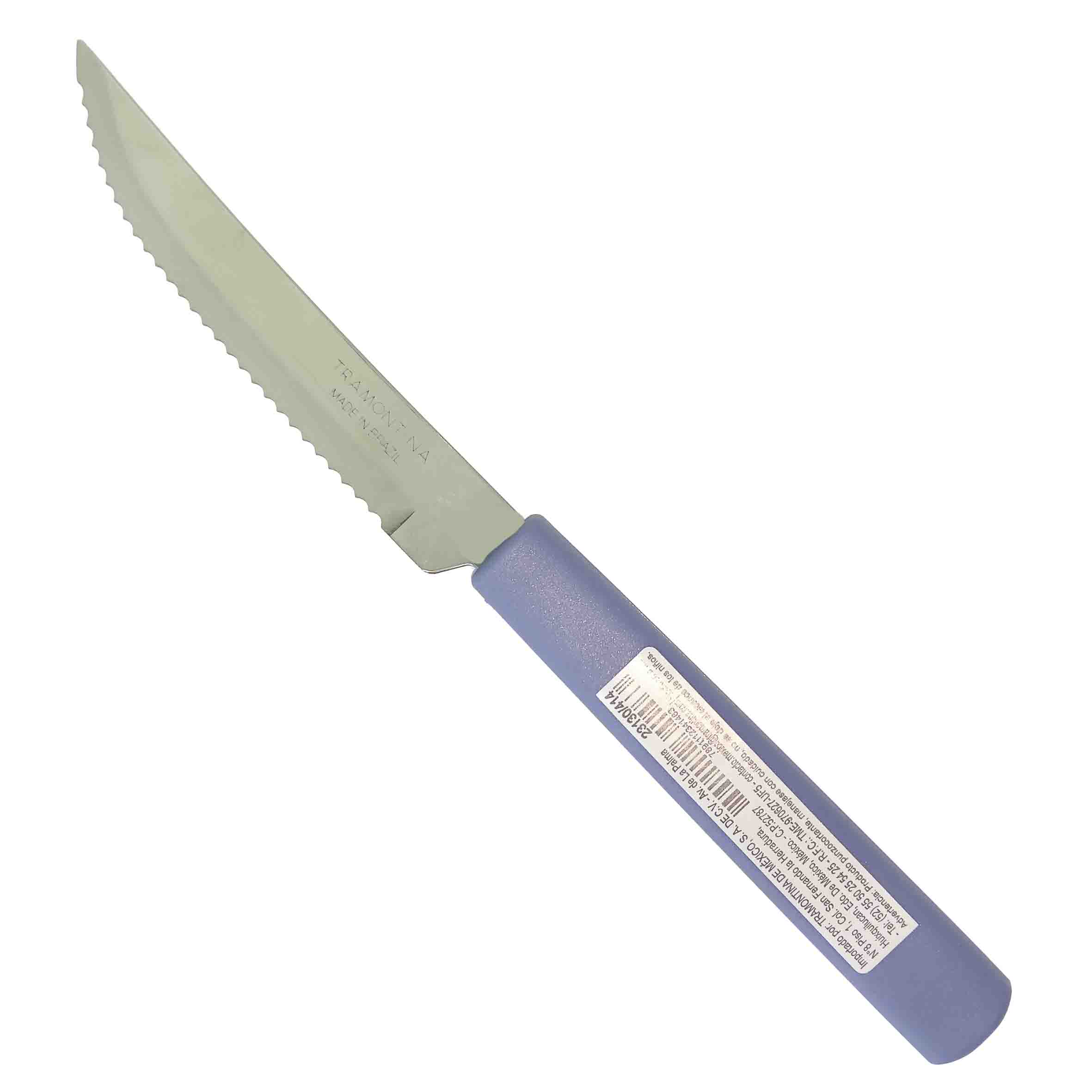 Cuchillo mesa sierra acero inoxidable gamboa mango plastico tramontina