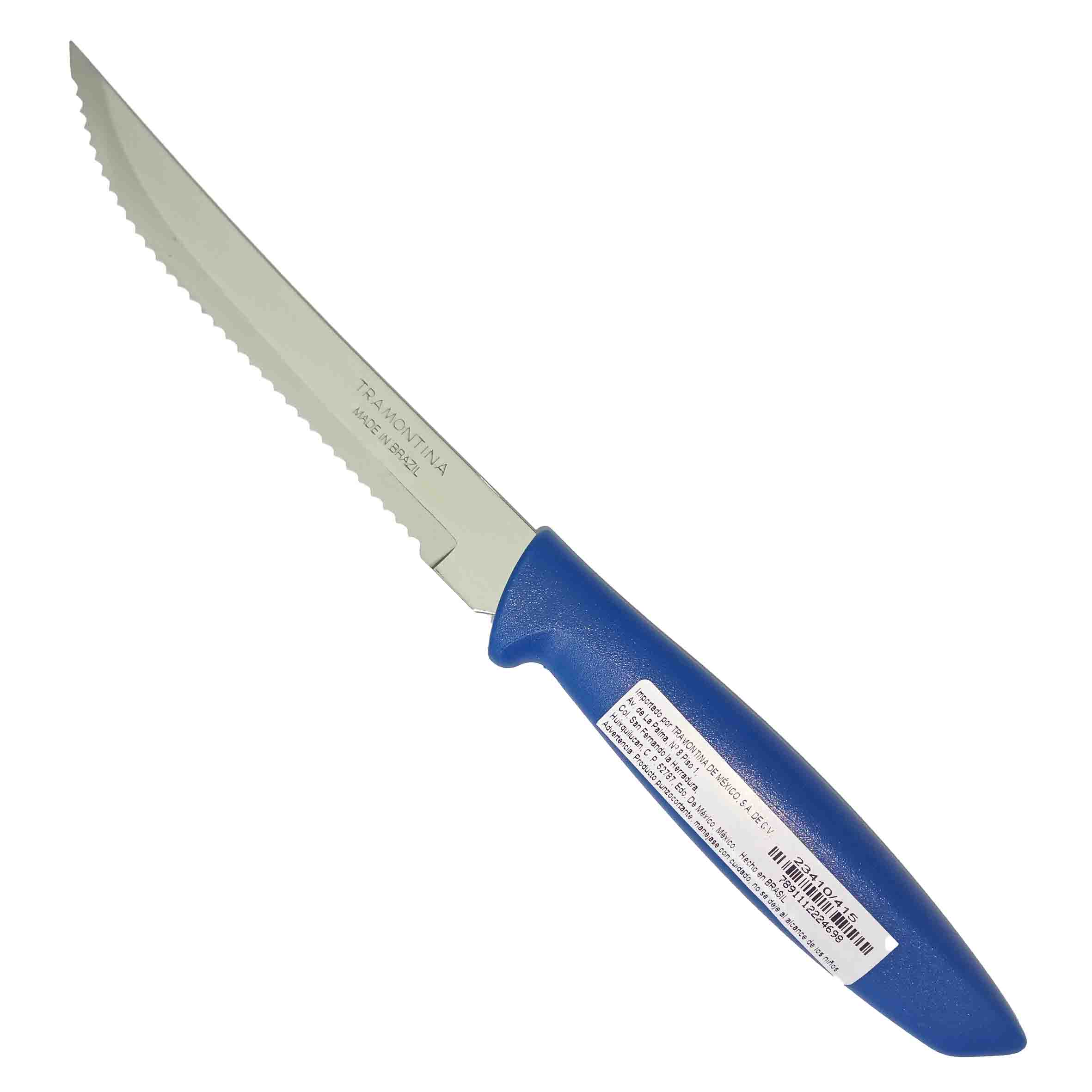 Cuchillo acero inoxidable 5 pulg plenus mango plastico tramontina