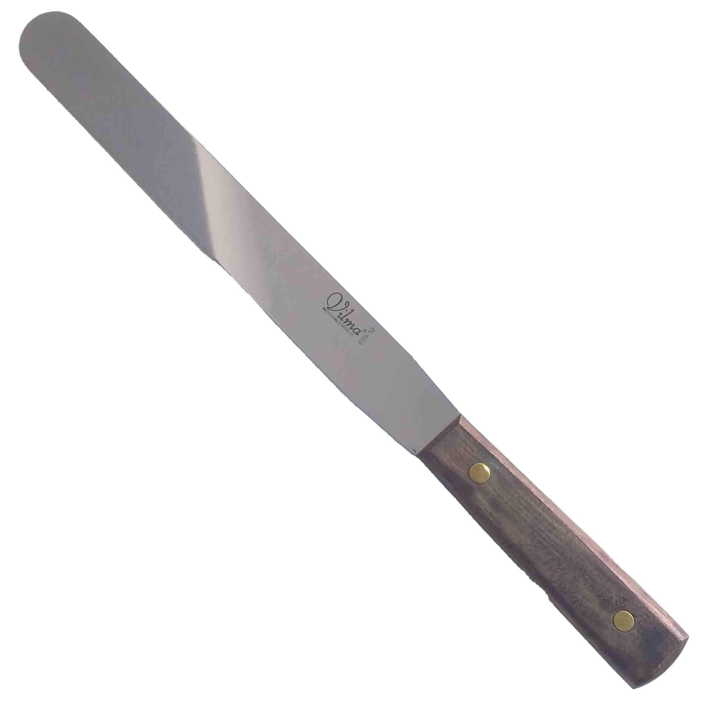 Espatula acero inox. mango madera E09-10