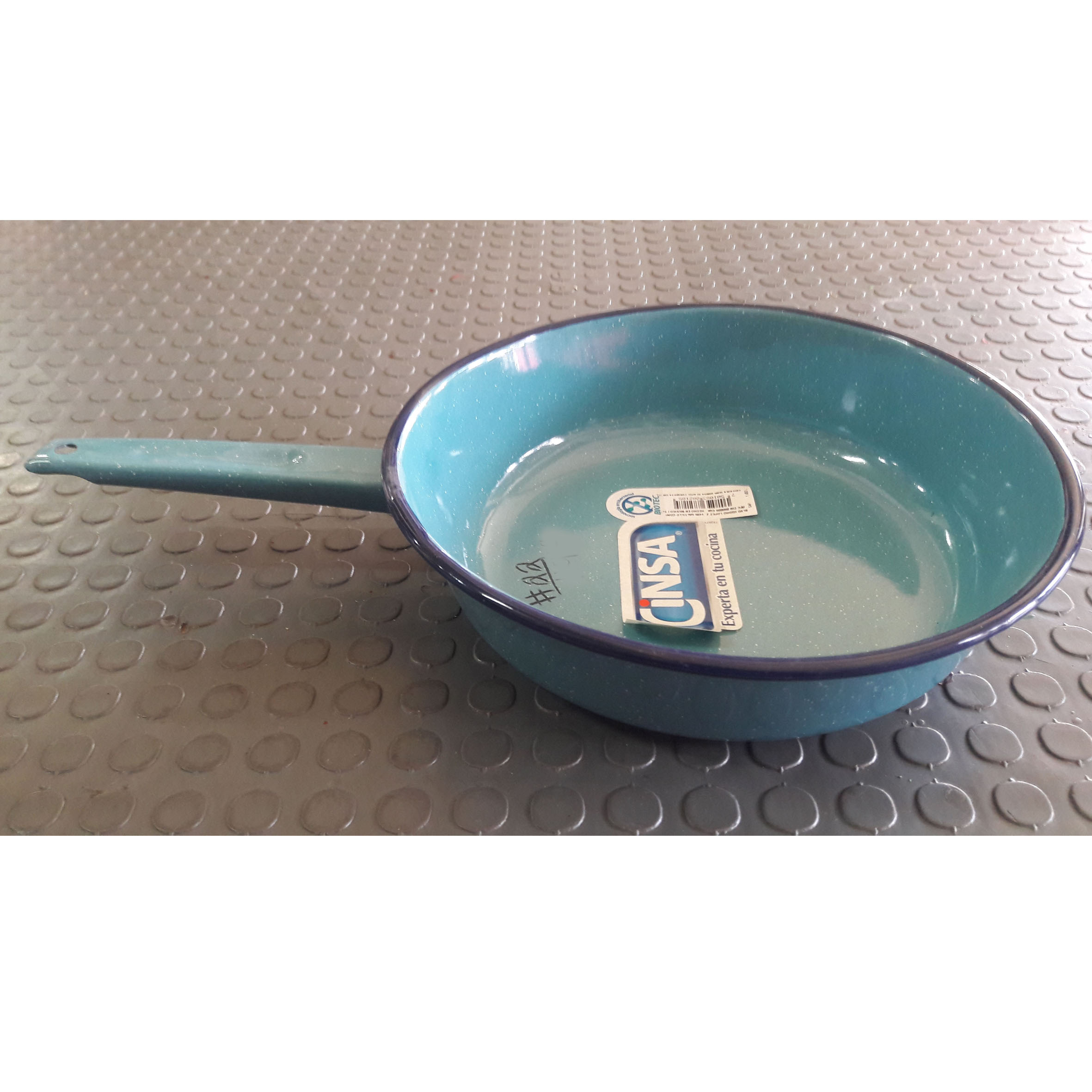 Cacerola semi honda peltre no.22 azul turquesa CINSA