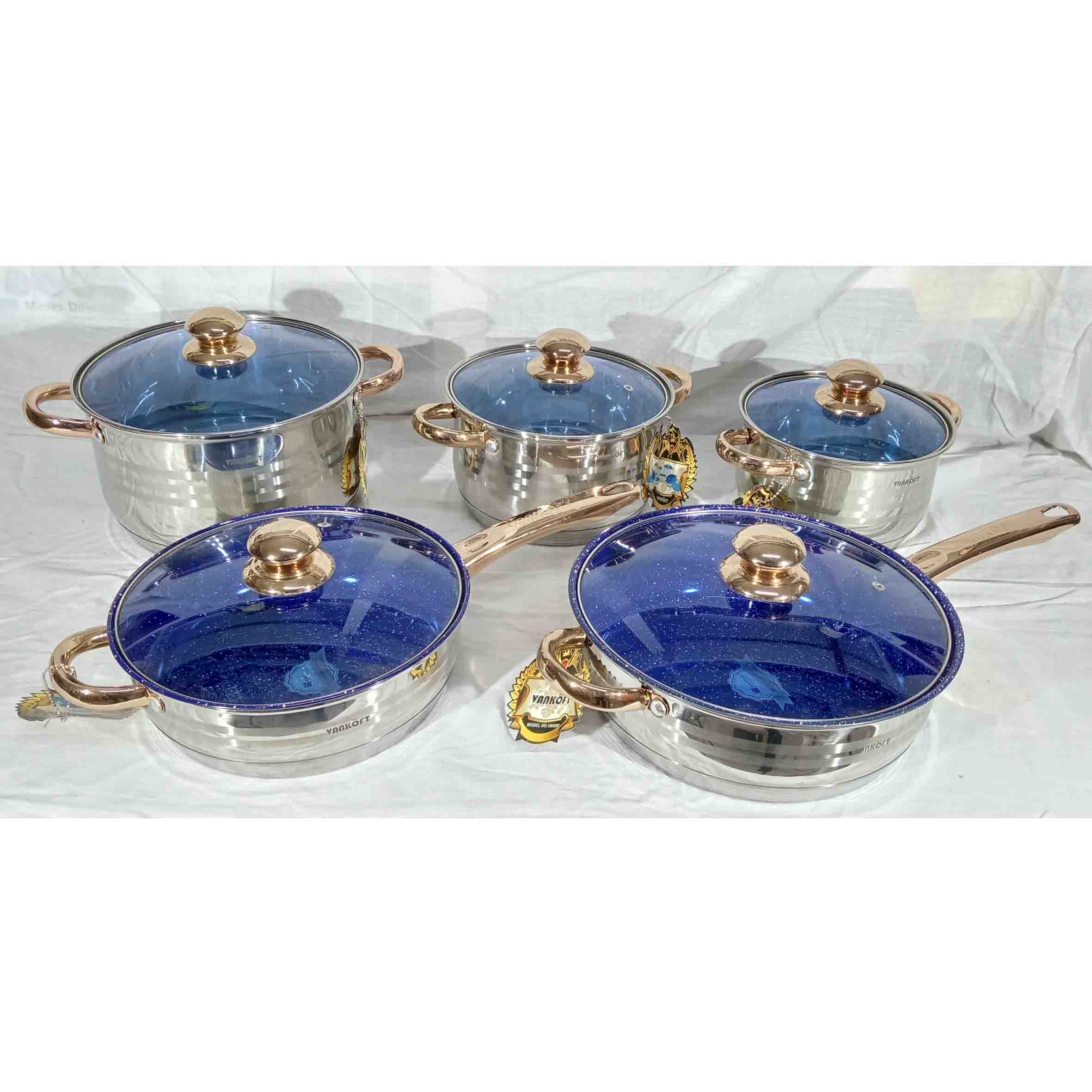 Bateria de acero inoxidable 10 piezas modelo 1000F 